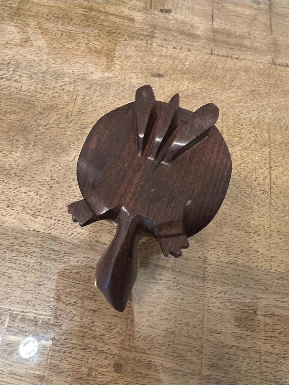 Vintage Hand-Carved Ironwood Tortoise wood Figurine Sculpture
